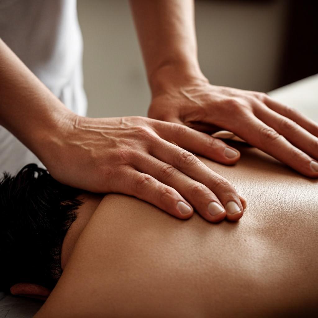 Back and shoulder massage at Relax Zen massage centre Hyderabad