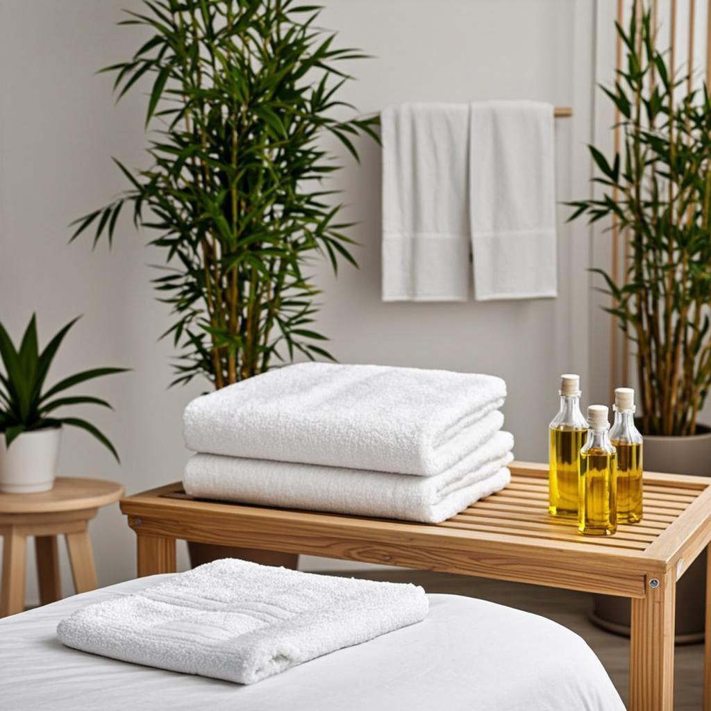 Relaxing massage room with essential oils at Relax Zen massage centre Hyderabad