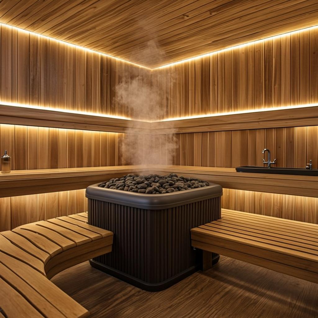 Steam room and sauna facilities at Relax Zen spa in HITEC City