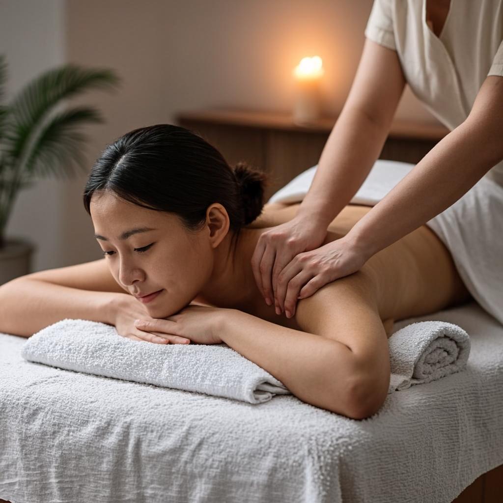 Comfortable waiting lounge at massage spa in Hyderabad