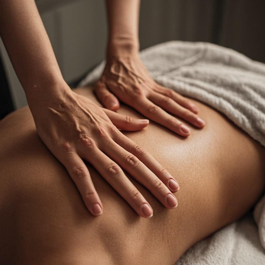 Professional massage therapy session in progress at Relax Zen