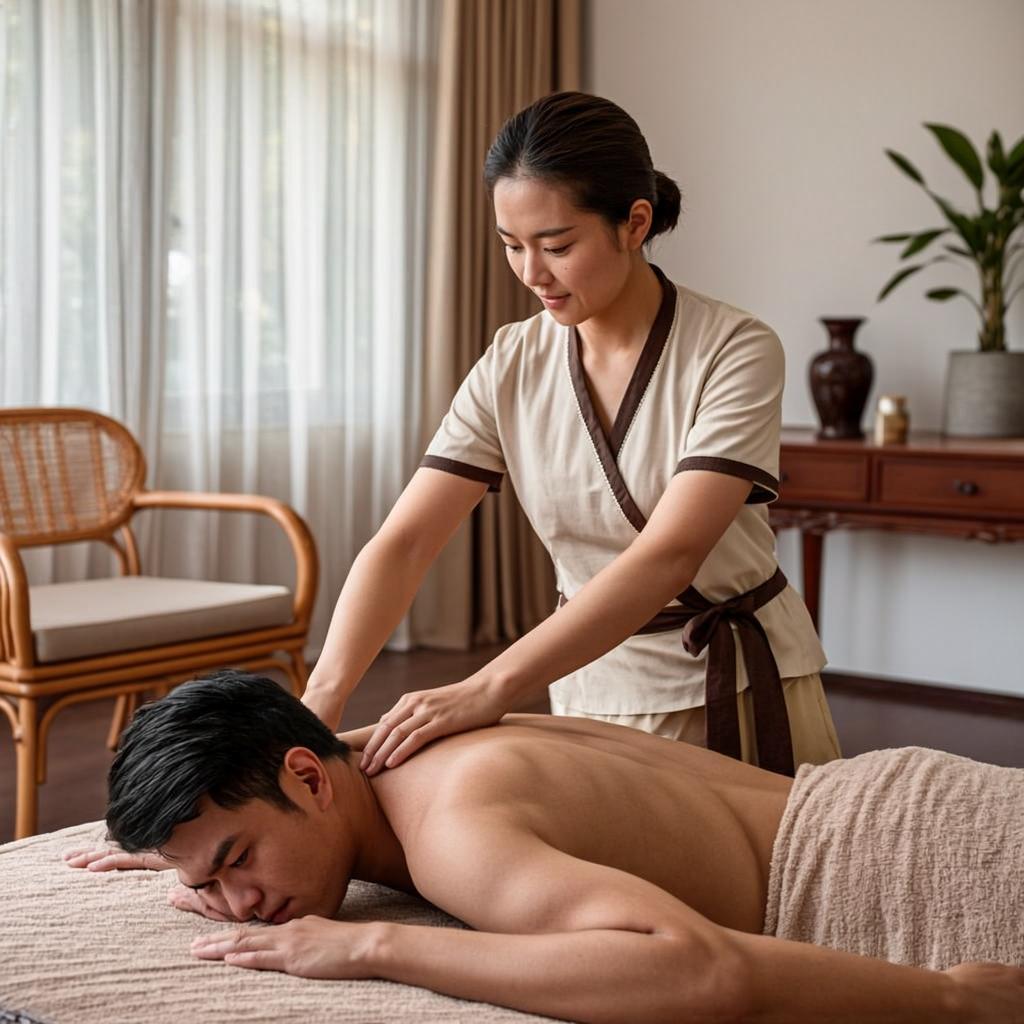 Thai massage therapy at Relax Zen massage centre in Hyderabad HITEC City